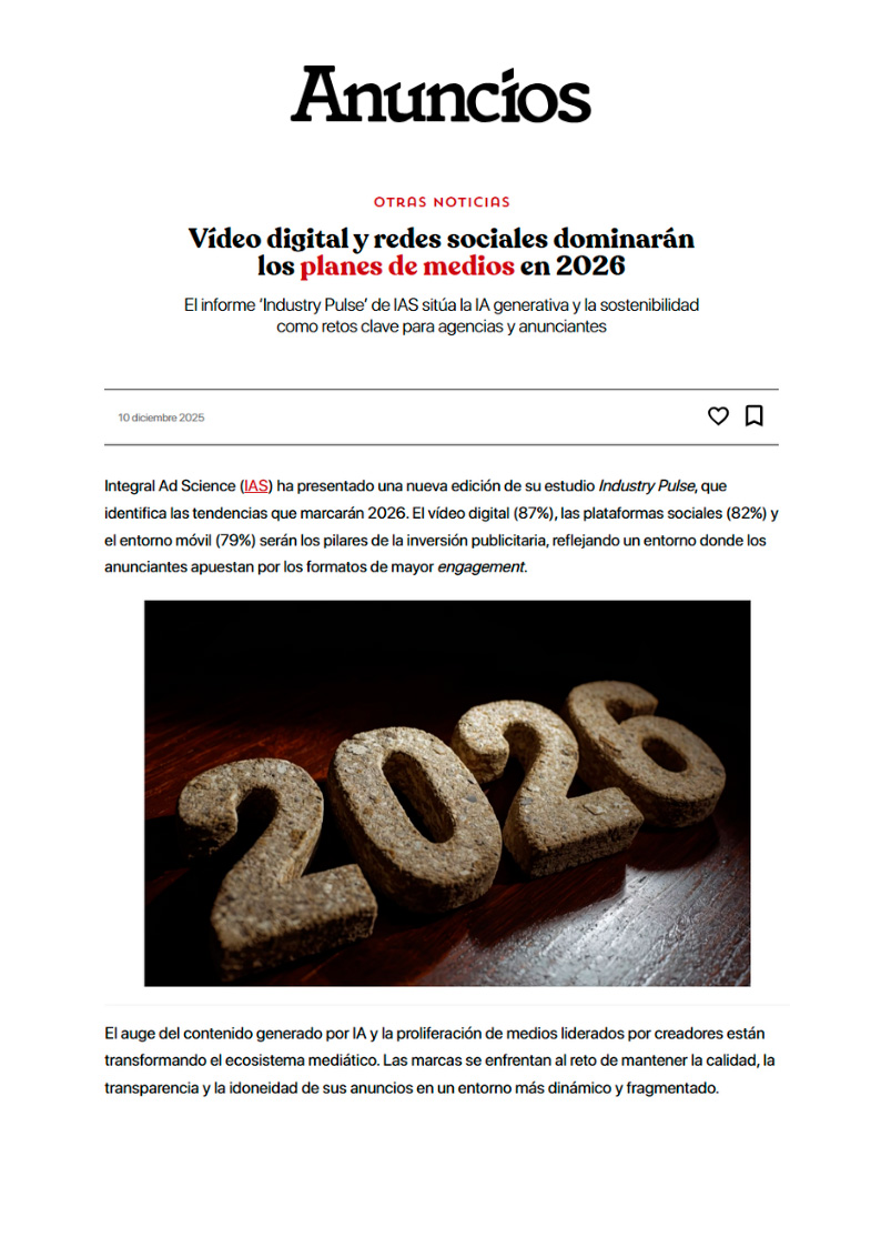IAS Industry Pulse en Anuncios