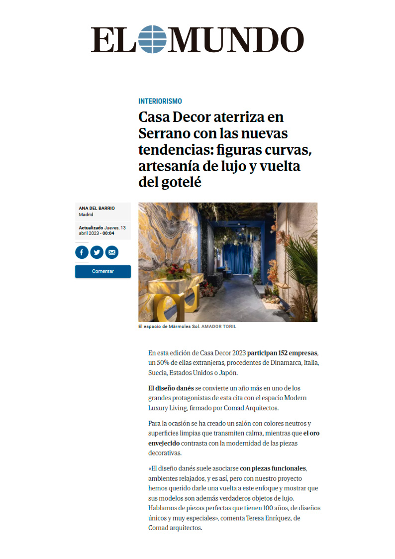 Danish Design en diario El Mundo online