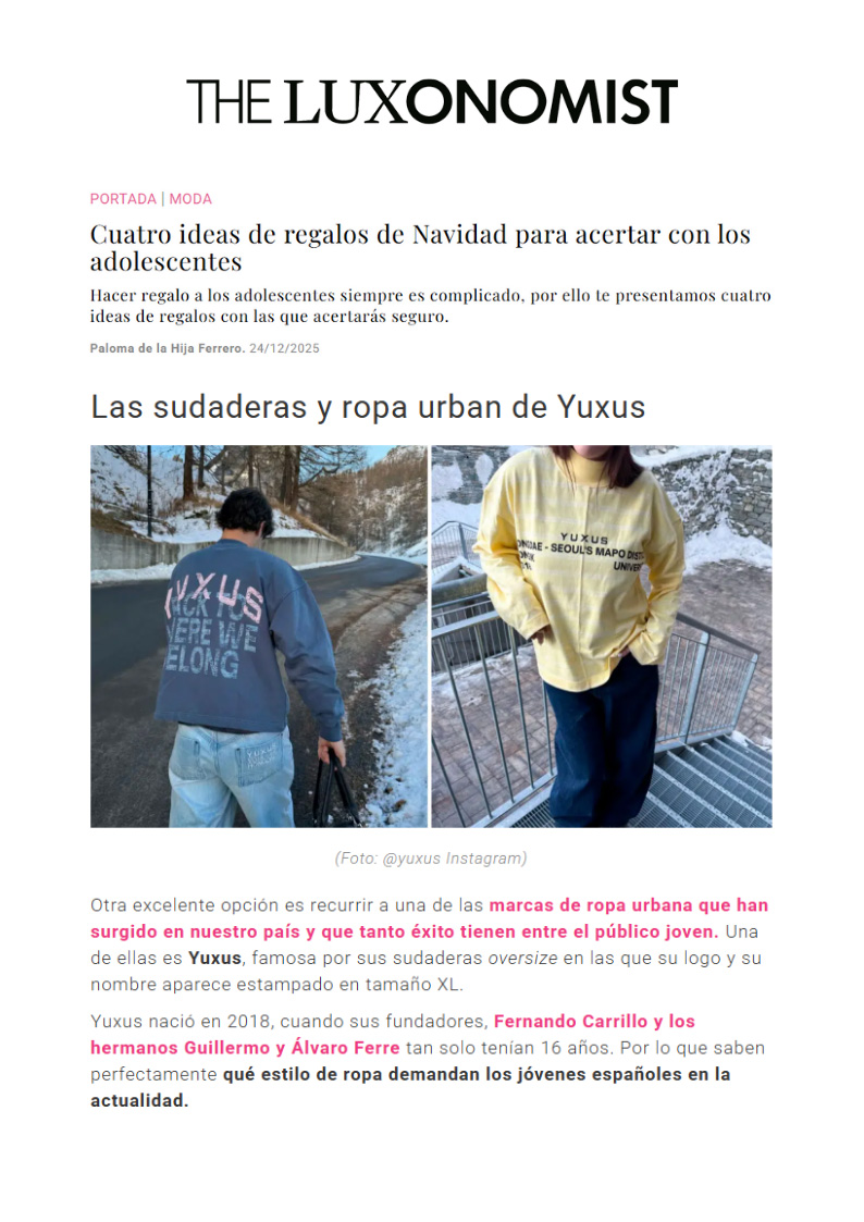 Yuxus en The Luxonomist online